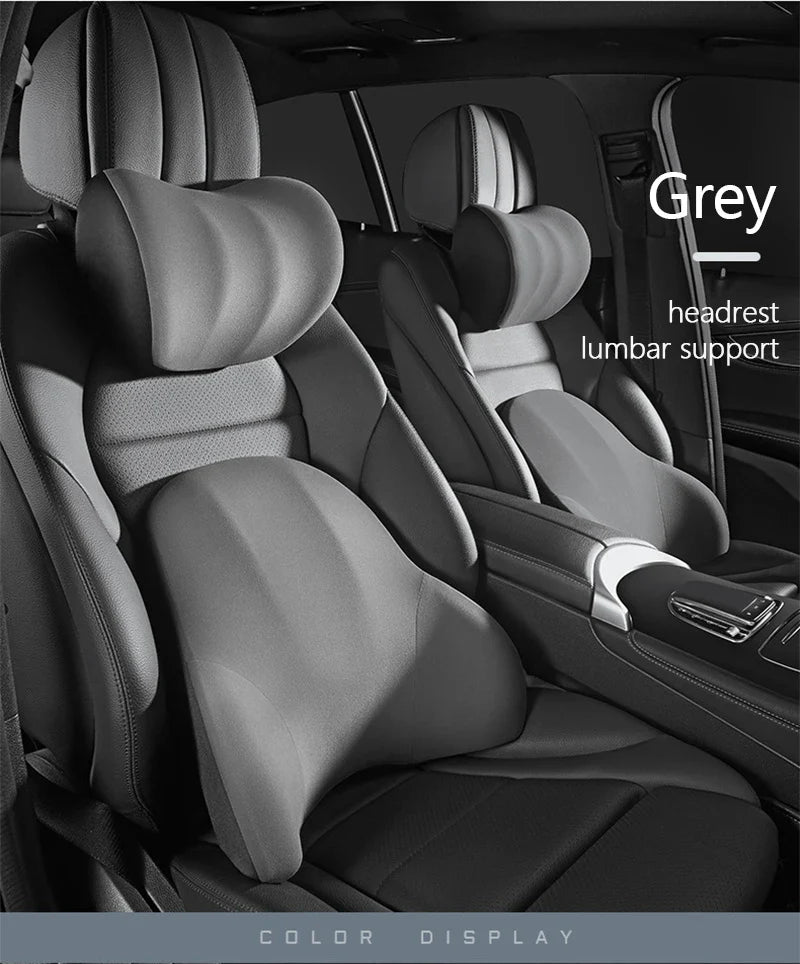 Car Electric Lumbar & Neck Massage Cushion | Single Headrest Vibration Pillow for Seat Support