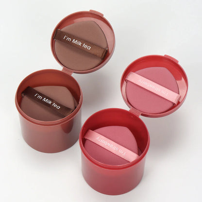 Karsyngirl 7-Pcs Strawberry Cosmetic Puff Set — Double-Sided Soft Makeup Sponges for Powder & Beauty Tools