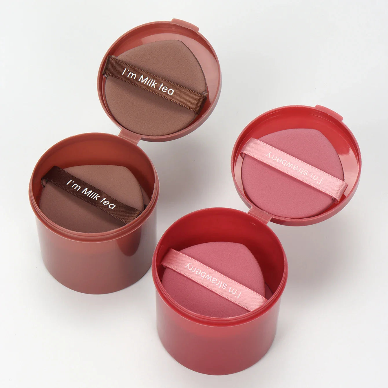 Karsyngirl 7-Piece Strawberry Makeup Sponge Set — Double-Sided Soft Cosmetic Puffs for Powder & Beauty Application