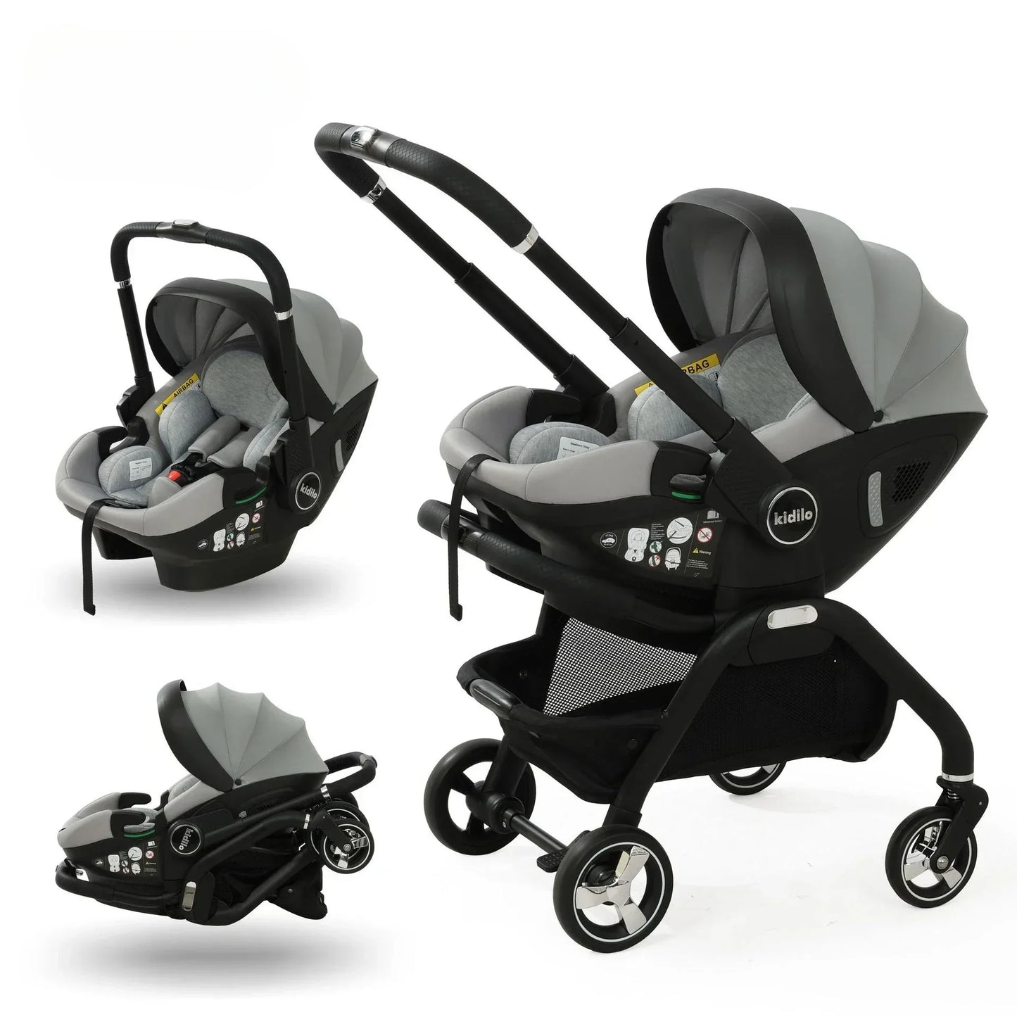 Multi-Functional Newborn Baby Stroller — Portable 4-in-1 Sleeping Basket, Safety Seat & Travel Cart