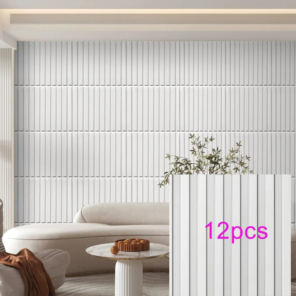 KUUJOJO 3D Textured Wall Panels – Indoor Wall Decoration for Living Room, Bedroom, Hotel, Office, Tape