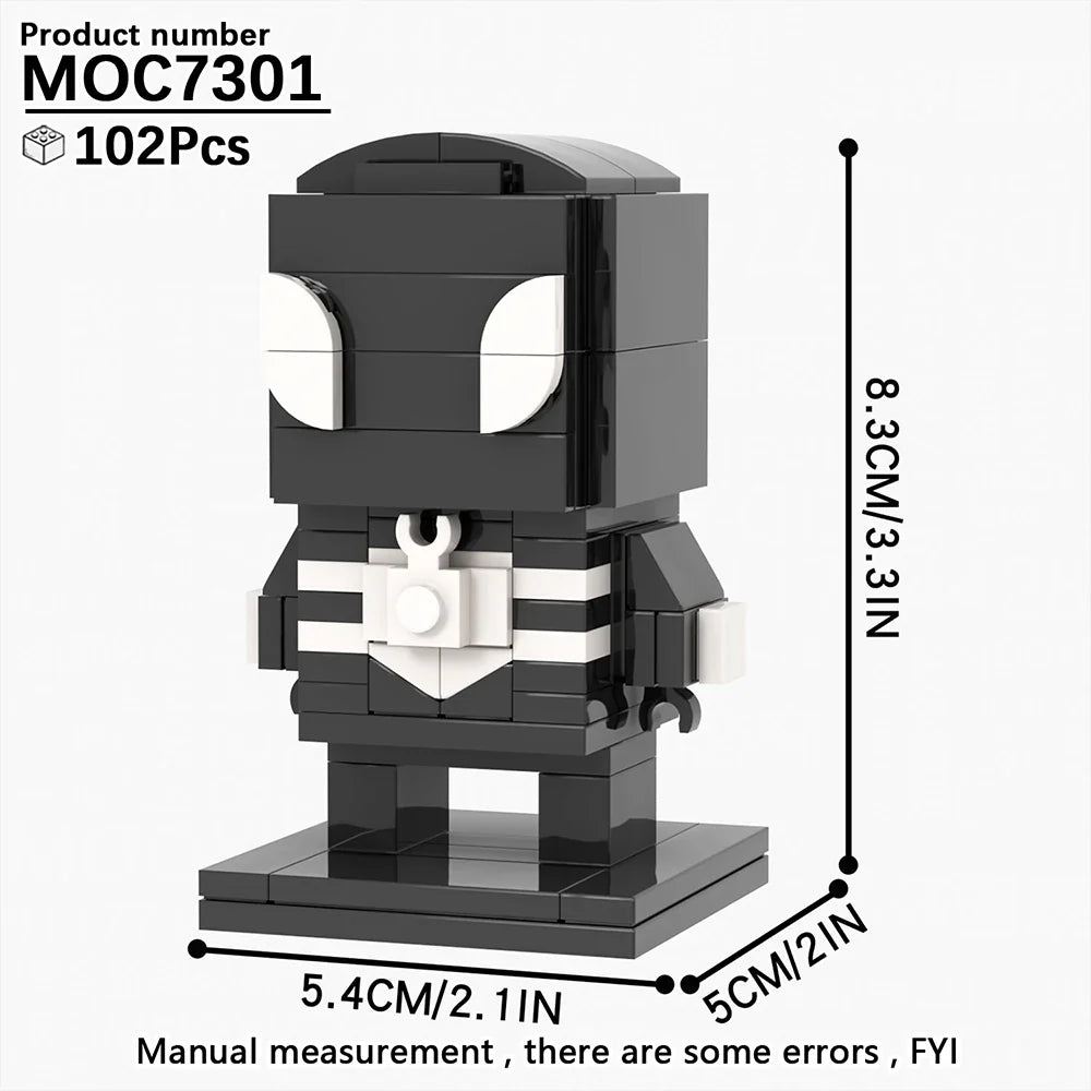 MOOXI Movie Series MOC BrickHeadz Building Blocks Set – DIY Educational Toy for Kids