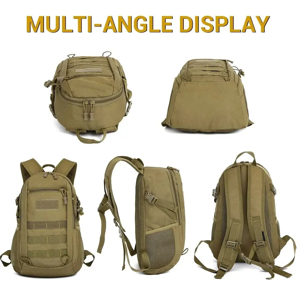 15L Waterproof Military Tactical Backpack | Outdoor Sport Camping Rucksack | Trekking, Fishing, Hunting Bag