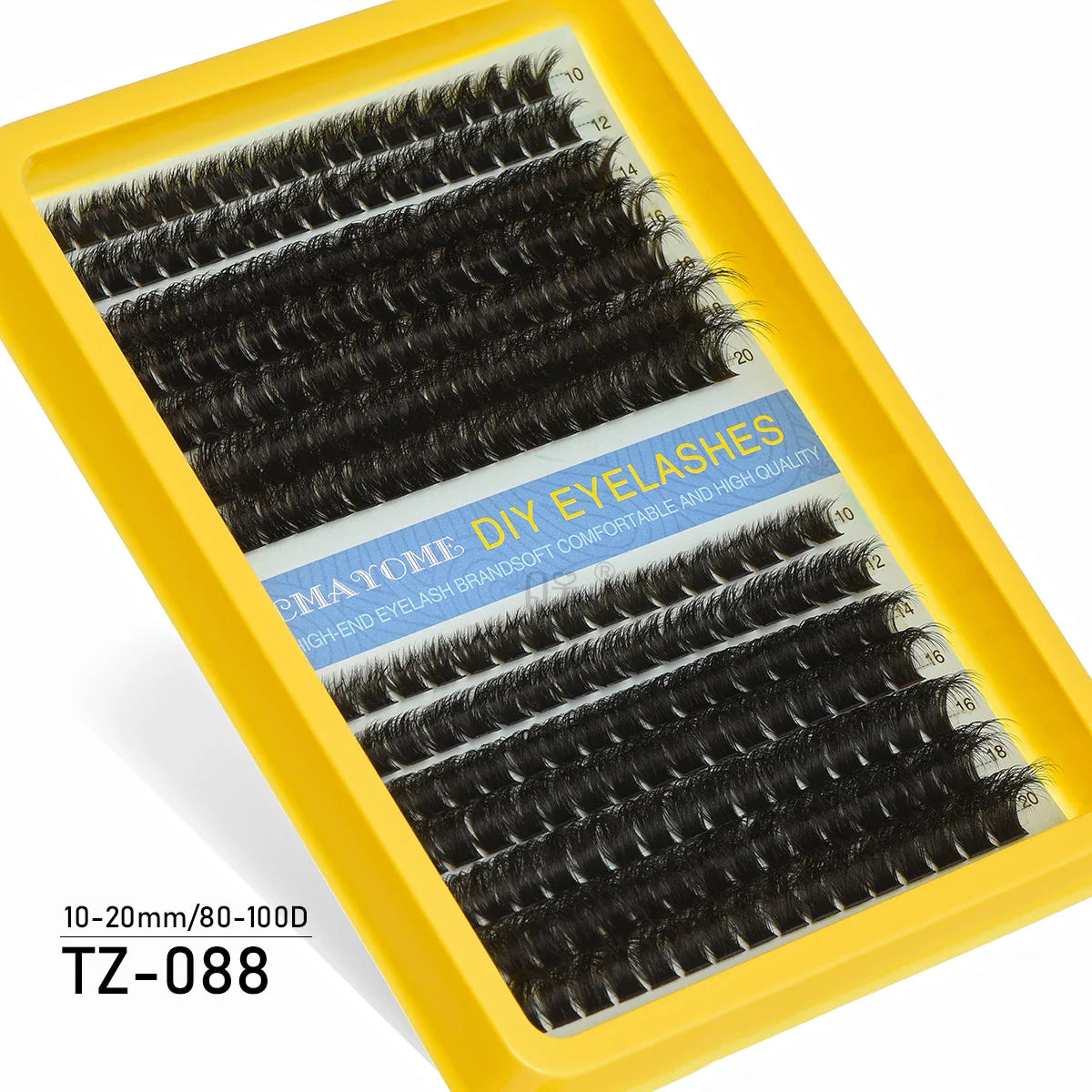 Individual Cluster Lashes – 20-100D Natural Look DIY Eyelash Extensions, 280pcs Mixed Tray Volume Lashes