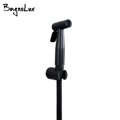 New Handheld Bidet Toilet Sprayer — Luxurious Portable Shattaf with Black Matt Alba Plate for Bathroom