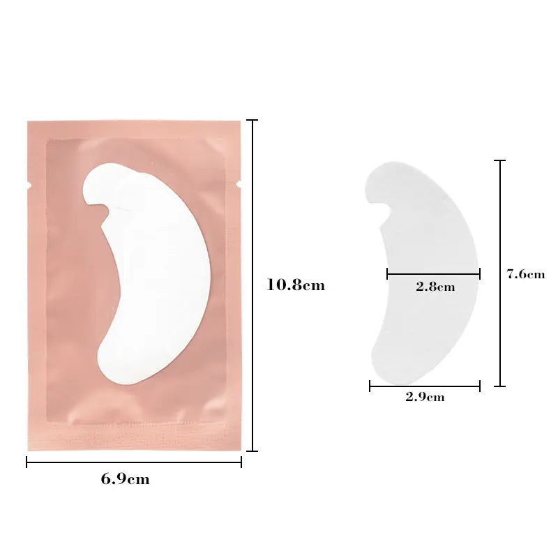 50 Pairs U-Shaped Hydrogel Eye Pads – Eyelash Extension Gel Patches for Lashes & Makeup