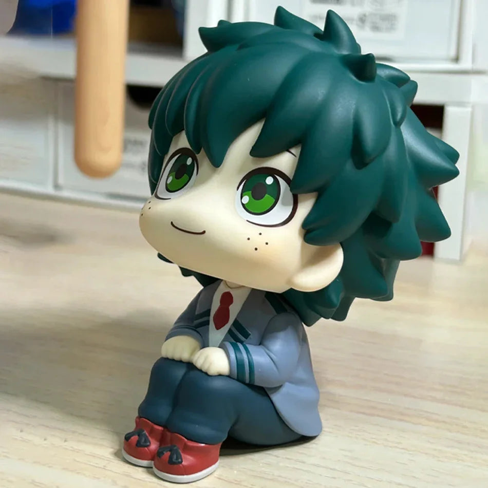 10cm My Hero Academia Anime Figures – Midoriya Izuku, Bakugo Katsuki & Todoroki Shoto PVC Action Statuette Collectible Toy Set
