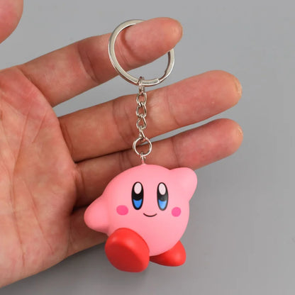 Kirby Cartoon Keychain – Colorful Anime Doll Pendant for Backpack, Bag Decoration & Kids Gift