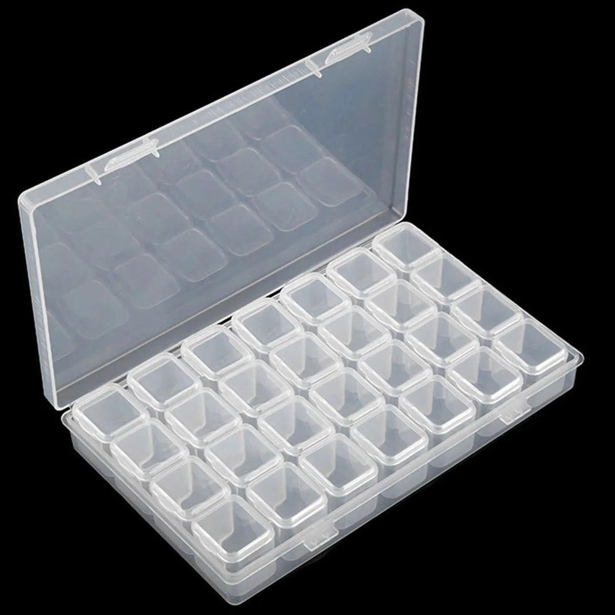 Plastic Storage Box with 28/32/48/56/64 Slots – DIY Diamond Painting Beads, Charms & Jewelry Accessories Organizer