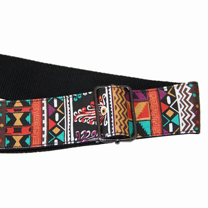 New High-Quality Cotton Guitar Strap – Adjustable Length, 6.2cm Wide for Acoustic & Electric Bass Guitars