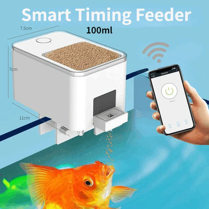 Automatic Aquarium Fish Tank Feeder – WiFi Wireless Smart App & Voice Control with Timing & Remote Feeding