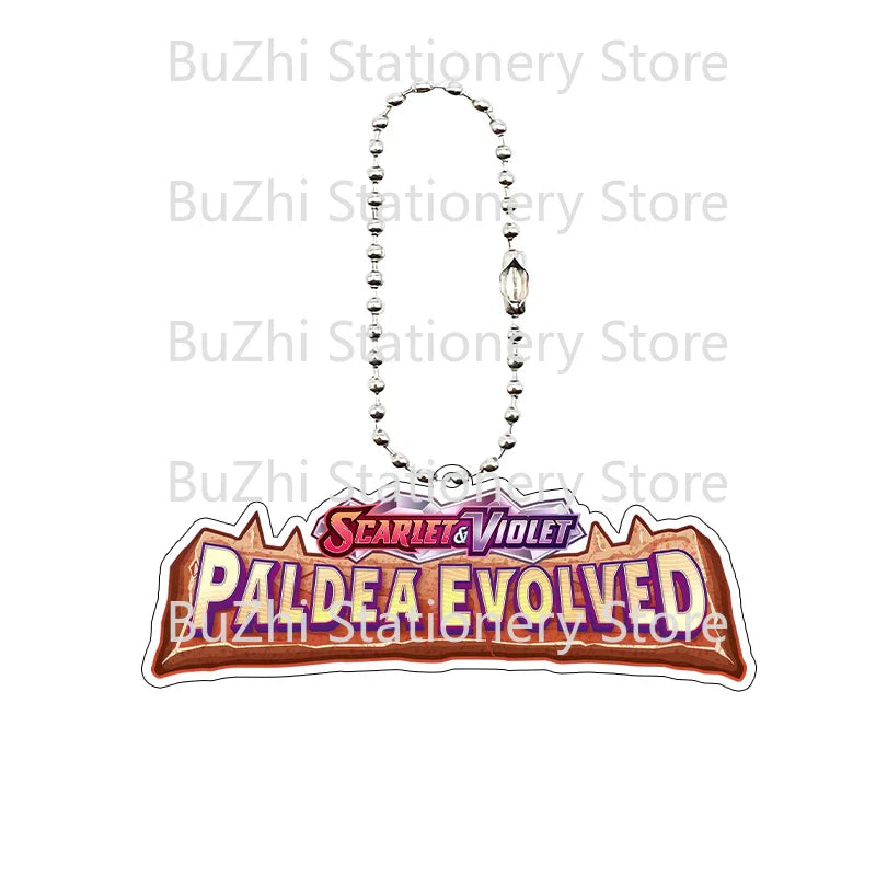 Anime Mega Evolution Acrylic Keychain 5cm – PTCG PKM Cartoon Game Logo Bag Charm Pendant Gift Toy for Boys & Girls Collection