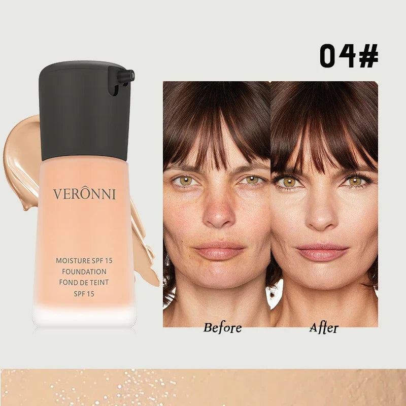 Matte Liquid Foundation – Full Coverage BB Cream with Oil Control, Waterproof & Long-Lasting Natural Face Base