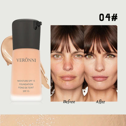 Matte Liquid Foundation – Full Coverage BB Cream with Oil Control, Waterproof & Long-Lasting Natural Face Base