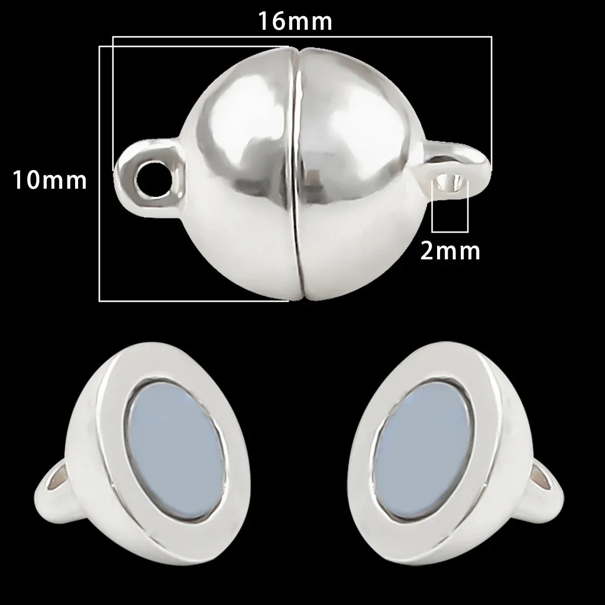 Magnetic Jewelry Clasps - Strong Buckle Connectors with Lobster Clasps for DIY Bracelets, Necklaces & Jewelry Making