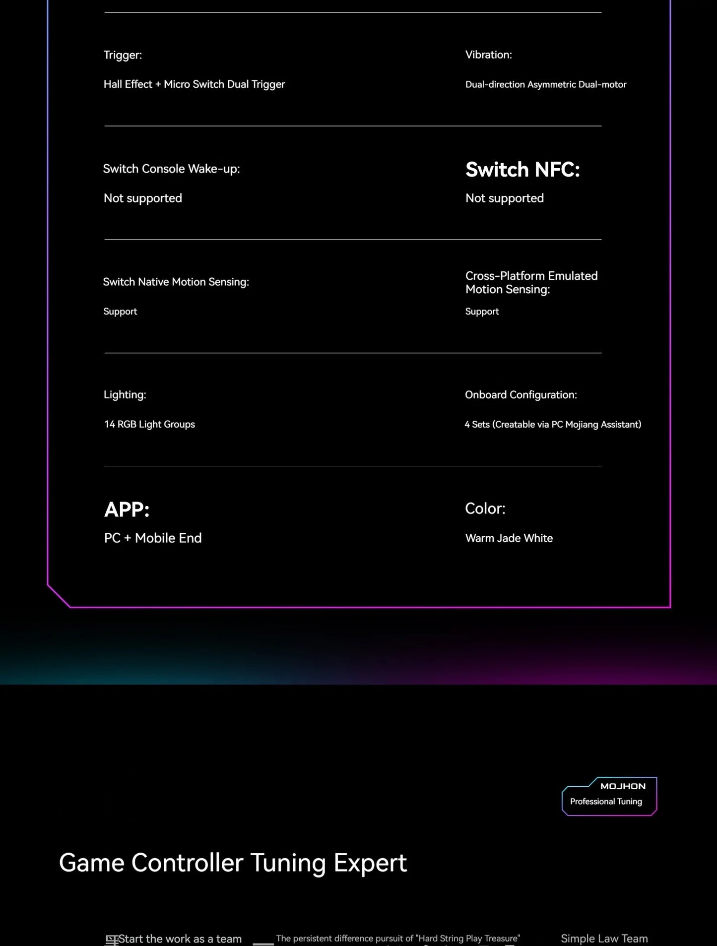 Bigbigwon Rainbow3 Wireless Game Controller Charging Base – RGB Magnetic Dock for PC Gaming