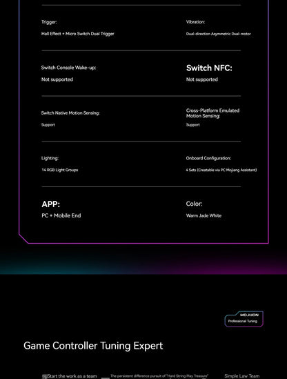 Bigbigwon Rainbow3 Wireless Game Controller Charging Base – RGB Magnetic Dock for PC Gaming