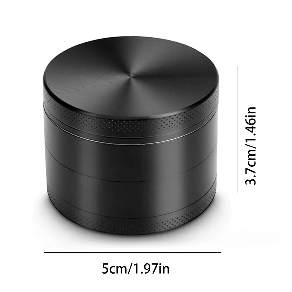 Mini 4-Layer Metal Herb Grinder — 63mm Zinc Alloy Tobacco & Dry Herb Crusher for Smoking Accessories