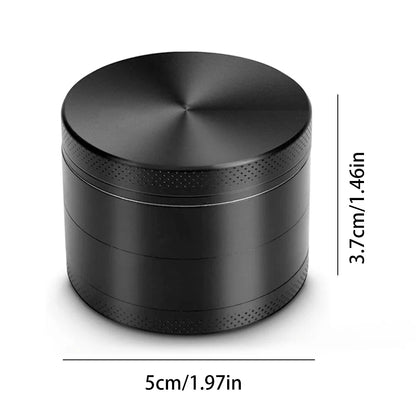 Mini 4-Layer Metal Herb Grinder — 63mm Zinc Alloy Tobacco & Dry Herb Crusher for Smoking Accessories