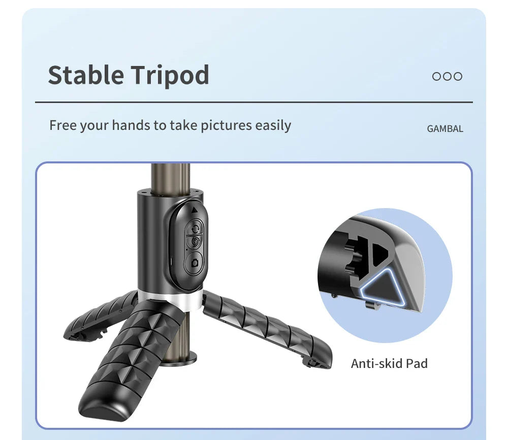 360° Rotation Gimbal Stabilizer & Selfie Stick – Tripod for iPhone & Smartphone Live Photography