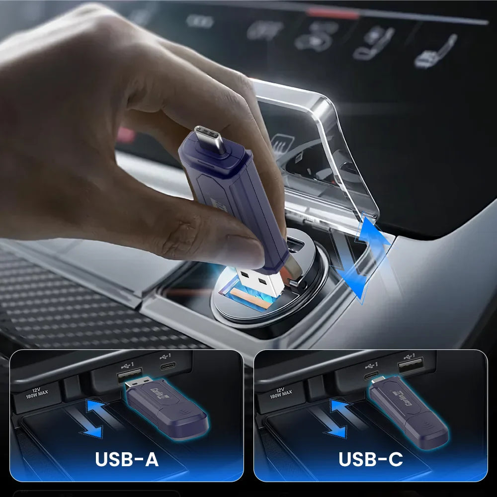 Carlinkit Mini 5 Pro Wireless Adapter — CarPlay & Android Auto Upgrade for Car Intelligent Systems, WiFi FOTA Portable