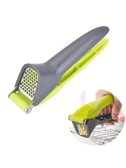 Garlic Press – Small Household and Outdoor Kitchen Tool for Crushing and Squeezing Garlic