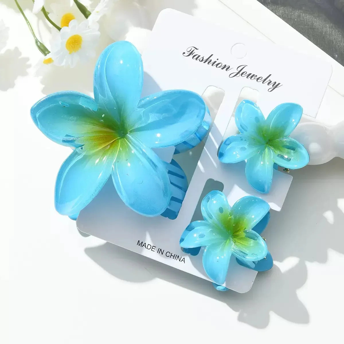 18Pcs Egg Flower Hair Clips | Gradient Candy Color Flowers, Shark Clips for Daily Ponytail Styling