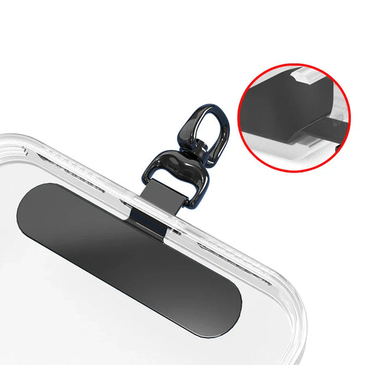0.3mm Metal Phone Tether Tab – 360° Rotating Phone Lanyard Patch Clip Replacement Hanging Strap Gasket Accessory