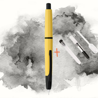 MAJOHN A2 Press Fountain Pen - Retractable EF Nib 0.4mm Resin Ink Pen with Converter, Lighter than A1, Perfect for Writing and Christmas Gift