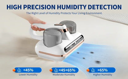 Cordless Handheld Mattress Vacuum Cleaner – 16Kpa Powerful Suction with UV-C Light & Ultrasonic for Sofa & Sheet Cleaning