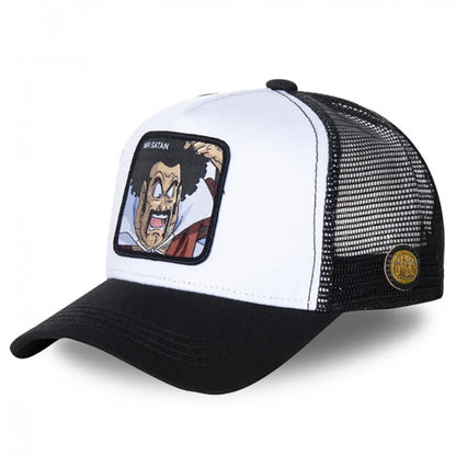 Dragon Ball Son Goku Embroidered Cap - Adjustable Hip Hop Trucker Mesh Sun Visor Hat for Men & Travel