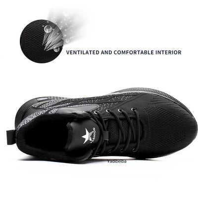 Steel Toe Work Boots – Lightweight Indestructible Safety Shoes for Men & Women, Anti-Puncture Work Sneakers