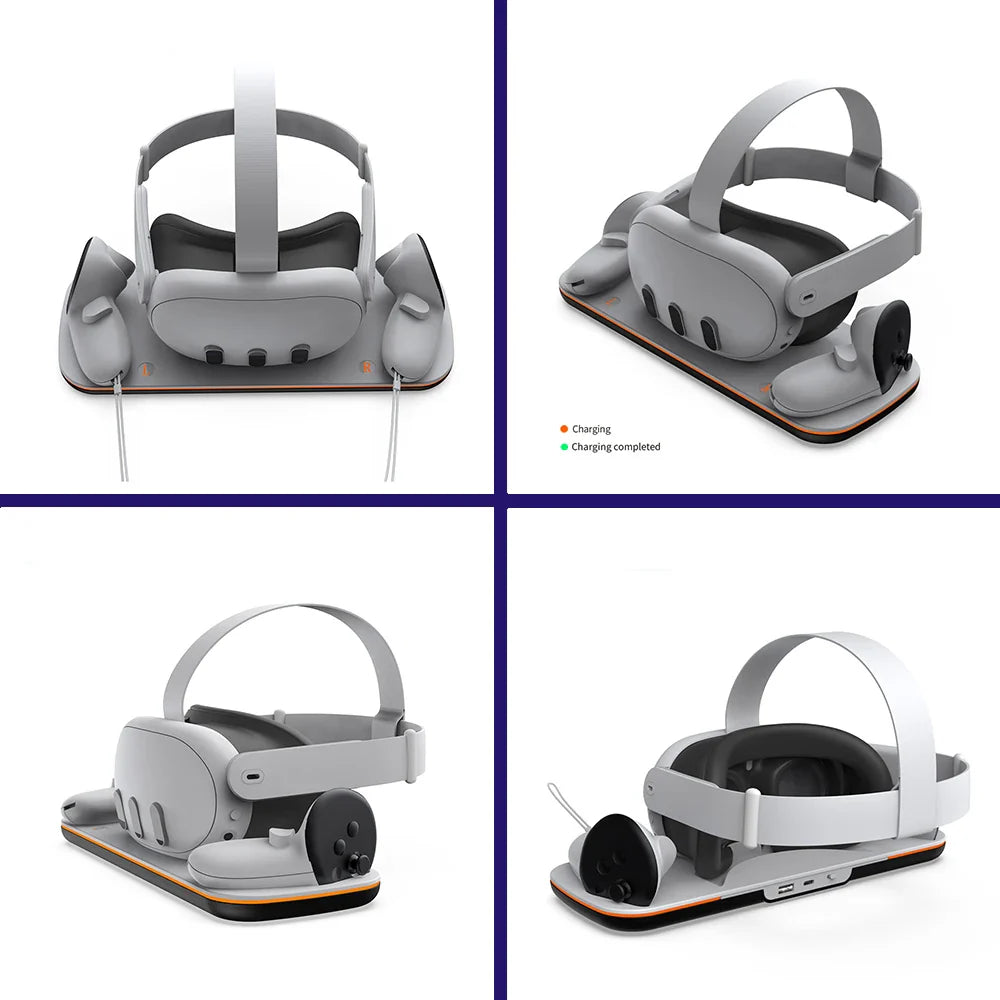Charging Dock for Meta Oculus Quest 3 – RGB Charging Stand & Controller Holder