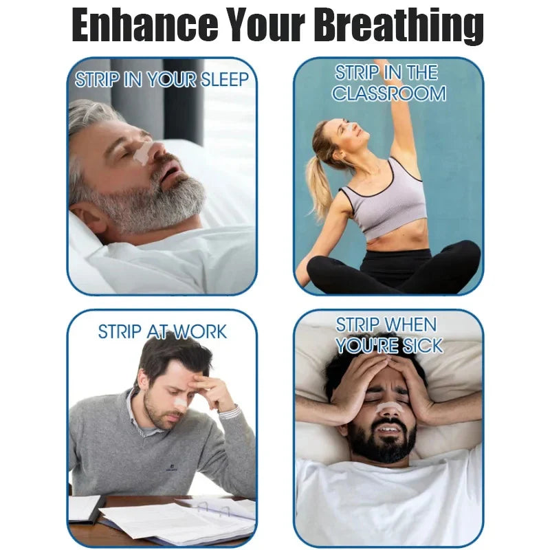 10/30/50/200pcs Nasal Strips — Extra Strength Transparent Anti-Snoring Patches for Better Sleep