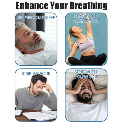10/30/50/200pcs Nasal Strips — Extra Strength Transparent Anti-Snoring Patches for Better Sleep