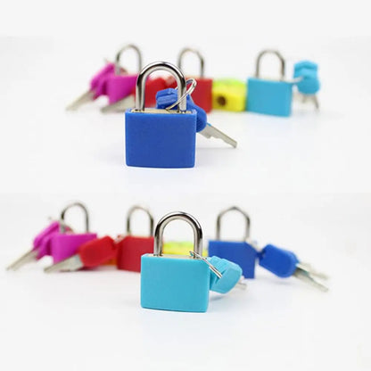 23mm Mini Coloured Padlock | Small Suitcase, Cabinet, Bookbag, Luggage & Home Ornament Lock for Travel Supplies