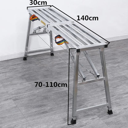 Foldable Steel Scaffolding Ladder – Portable Construction Workbench & Elevated Platform for Home Decoration, Renovation & Heavy-Duty Building Use