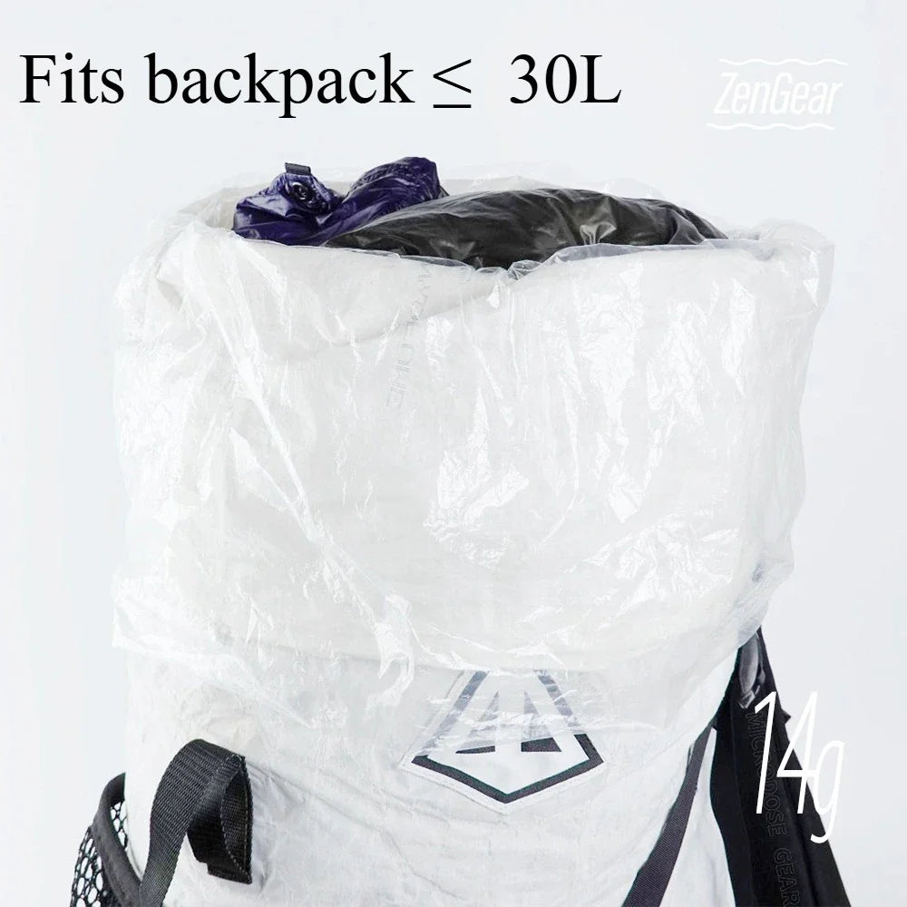 Ultralight Backpack Liner Bag - 14g Waterproof Polycro Inner Dry Storage Bag for Hiking, Trekking & Camping