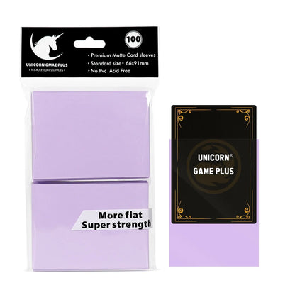100PCS Matte Trading Card Sleeves – 66x91mm Standard Size Protectors for TCG, Tarot & Board Games, Durable Card Shield Covers