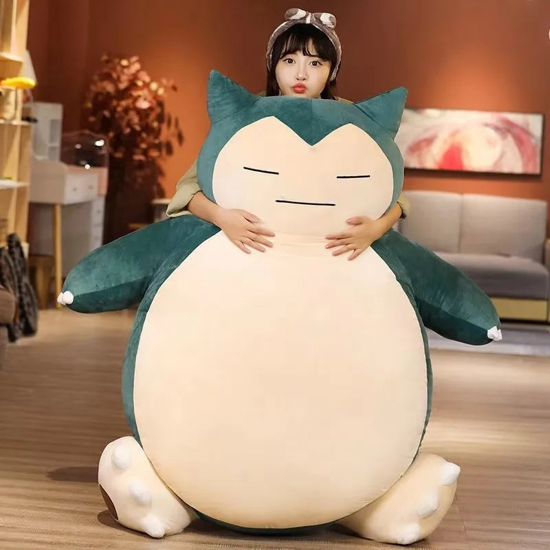 Aoger Giant Snorlax Plush Toy 150/200cm – Kawaii Soft Leather Shell Pokemon Pillow Gift for Kids