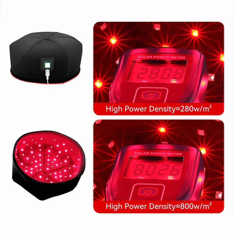 Red Light Therapy Hair Growth Hat – Near-Infrared LED Cap for Scalp Relief, Hair Loss Prevention & Head Relaxation