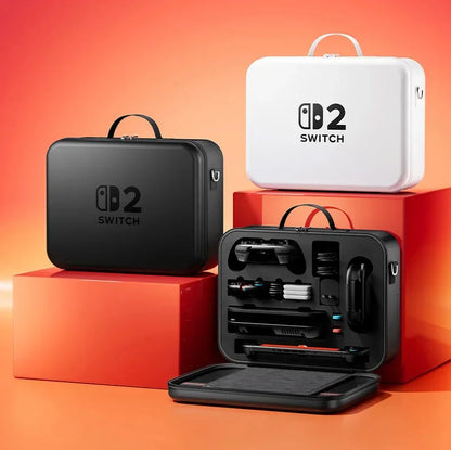 All-in-One 2025 Switch 2 Large Storage Case – Waterproof EVA Hard Carrying Bag for Mario Accessories