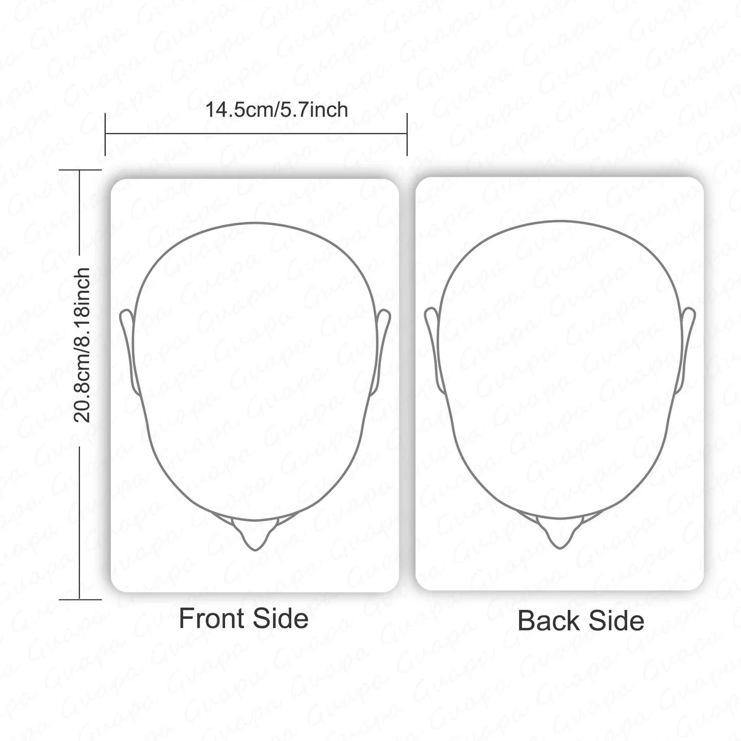 Silicone Practice Skin for Permanent Makeup — Double-Sided Latex Sheet with Brows Design for Hair Stroke Training