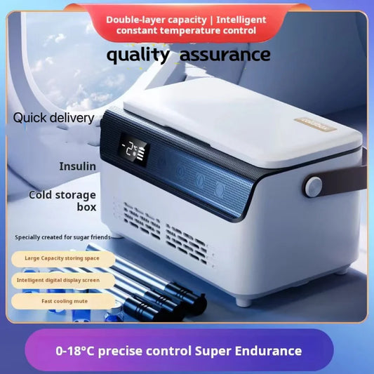 Insulin Refrigerated Box — Constant Temperature Medicine Cooler for Car Travel & Home Use