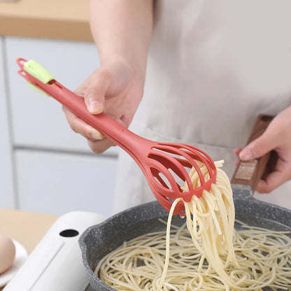 Multifunctional Kitchen Tool Set – Manual Egg Beater, Whisk, Milk Mixer, Pasta Tongs & Food Clips for Baking and Cooking