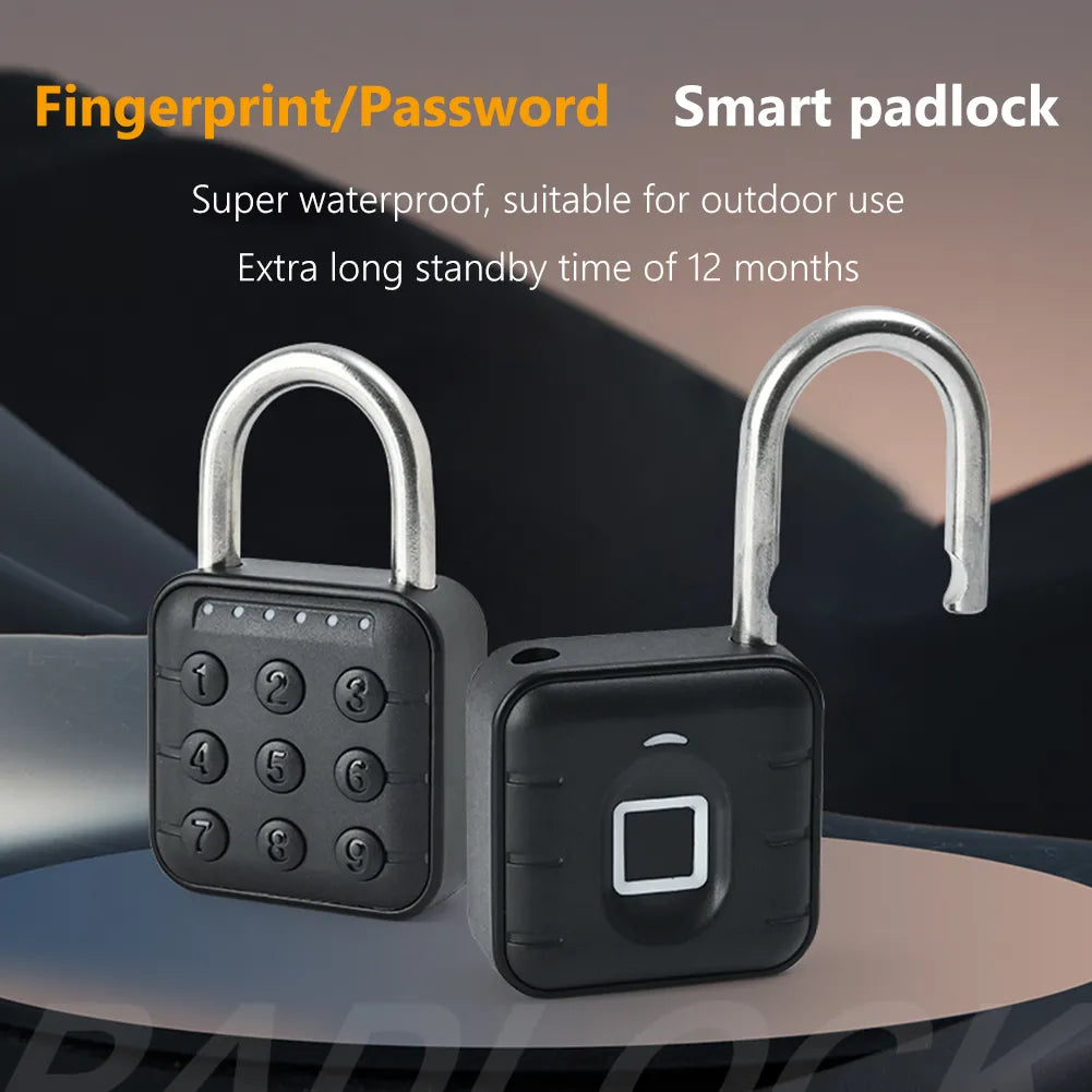 Smart Biometric Fingerprint Door Lock - Keyless Anti-Theft Padlock for Quick Unlock and Home Security