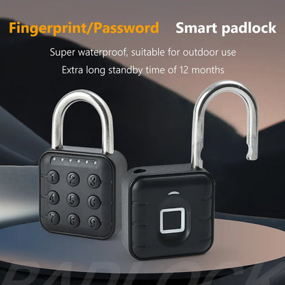 Smart Biometric Fingerprint Door Lock - Keyless Anti-Theft Padlock for Quick Unlock and Home Security