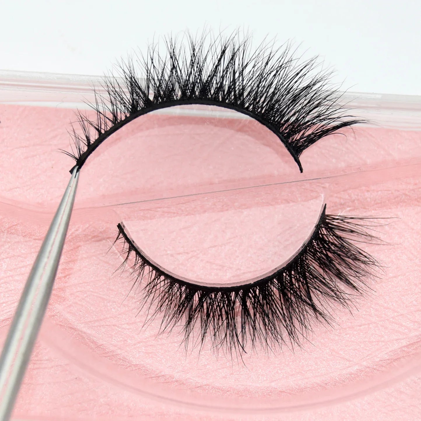 3D Real Mink False Eyelashes – Thick Handmade Strip Lashes with Glitter Packing for Makeup Beauty D101