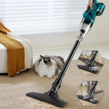 Electric Handheld Cordless Vacuum Cleaner – Wireless High-Power Portable Cleaner for Home & Car, Compatible with Makita Battery Pin
