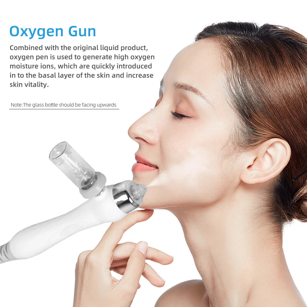 7 in 1 Water Oxygen Small Bubble Machine - Professional Hydra Dermabrasion Beauty Instrument for Facial Spa and Skin Care